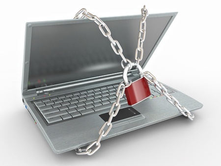 információbiztonság lakat laptop
